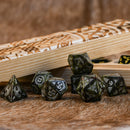 Celtic Dragon Blood Jasper Stone Dice Set – Dice Around the World Collection