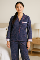 Charter Club Women's Satin Notch-Collar Pajama Top