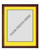 Frame Kit - Cherry Wood Frame | Yellow Matting | Black Trim