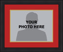 NHL Hockey Photo Picture Frame Kit - Chicago Blackhawks (Red Matting, Gold Trim)