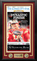 Patrick Mahomes Kansas City Chiefs Super Bowl Champions Framed Newspapers (3 Super Bowls)