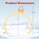 10.5 Feet Christmas Pre-Lit Arch with Gold Ornament Cap and 300 Warm White LED Lights