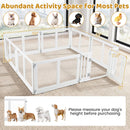 Clear Plastic Dog Playpen with Door - 8 Panel