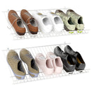Closet Shelves Wall Mounted Set of 2 Metal Wire Shoe Racks