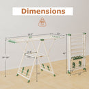 Clothes Drying Rack with Height Adjustable Wings