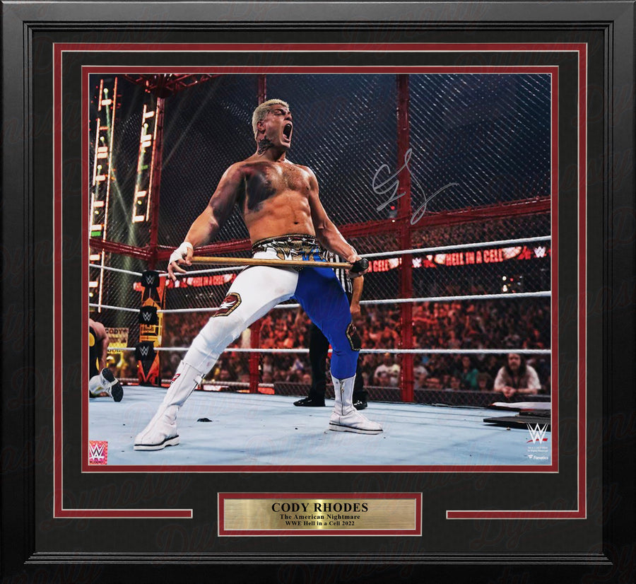 Cody Rhodes Hell in a Cell with a Sledgehammer Autographed 16
