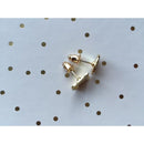 Coffee Cup & Bean Earrings in Rose Gold or Silver