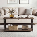 Coffee Table 2-Tier Center Table with Storage Shelf