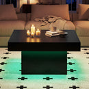 Coffee Table Accent Table with LED Lights and Dynamic Modes