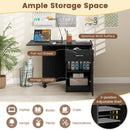 Folding Computer Desk with Drawer Mobile Home Office Desk with Cabinet