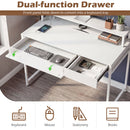 Compact Office Desk with Removable Monitor Shelf & Drawer
