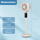 Compact Oscillating Standing Fan with 70° Oscillation and 90° Tilt for Home Office