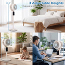 Compact Oscillating Standing Fan with 70° Oscillation and 90° Tilt for Home Office