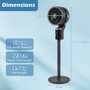 Compact Oscillating Standing Fan with 70° Oscillation and 90° Tilt for Home Office