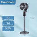 Compact Oscillating Standing Fan with 70° Oscillation and 90° Tilt for Home Office