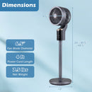 Compact Oscillating Standing Fan with 70° Oscillation and 90° Tilt for Home Office