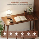Writing Desk with Rubber Wood Legs and Spacious Tabletop
