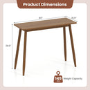 Writing Desk with Rubber Wood Legs and Spacious Tabletop