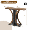 Console Table 39.5 Inch Rectangular Entryway Table with Geometric Frame