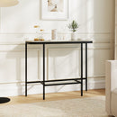 Console Table 44-Inch Entryway Table with Faux Marble Tabletop and Heavy-Duty Metal Frame