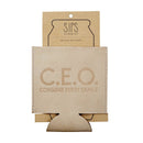 Consume Every Ounce CEO Leather Coozie | Bottle/Can Sleeves