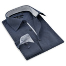 Contrast Collar Button-Up Shirt // - Contemporary Fit - contrast trimming - final sale