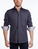 Contrast Collar Button-Up Shirt // - Contemporary Fit - contrast trimming - final sale