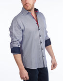 Contrast Collar Button-Up Shirt // - Contemporary Fit - contrast trimming- final sale
