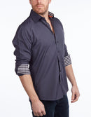 Contrast Collar Button-Up Shirt // Contemporary Fit - contrast trimming - final sale