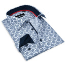 Contrast Collar Button-Up Shirt // Navy - Contemporary Fit - Contrast trimming - final sale