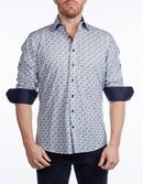 Contrast Collar Button-Up Shirt // Navy - Contemporary Fit - Contrast trimming - final sale