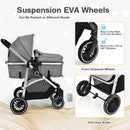 2-in-1 Convertible Baby Stroller with Reversible Seat