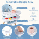 Convertible High Chair with 5-Point Harness - Beige