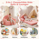 Convertible Kids Sofa 2-in-1 Fold out Toddler Couch Chair