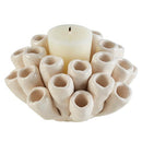 Coral Statue Candle Holder | Ceramic Sculpture Home Decor | 5" x 3"