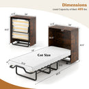 Small Space Transformer Murphy Bed with Wheels & Foldable Cot