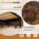 Movable Murphy Bed with Wheels Foldable Cot with Mattress