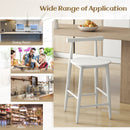 Counter Height Bar Chair Set with Acacia Wood Frame and Supporting Legs