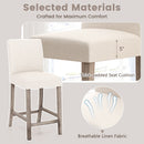 Counter Height Bar Stools Set of 2 with Back and Footrest