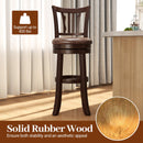 Counter Height Swivel Bar Stools Set of 2 with Back and Solid Rubber Frame