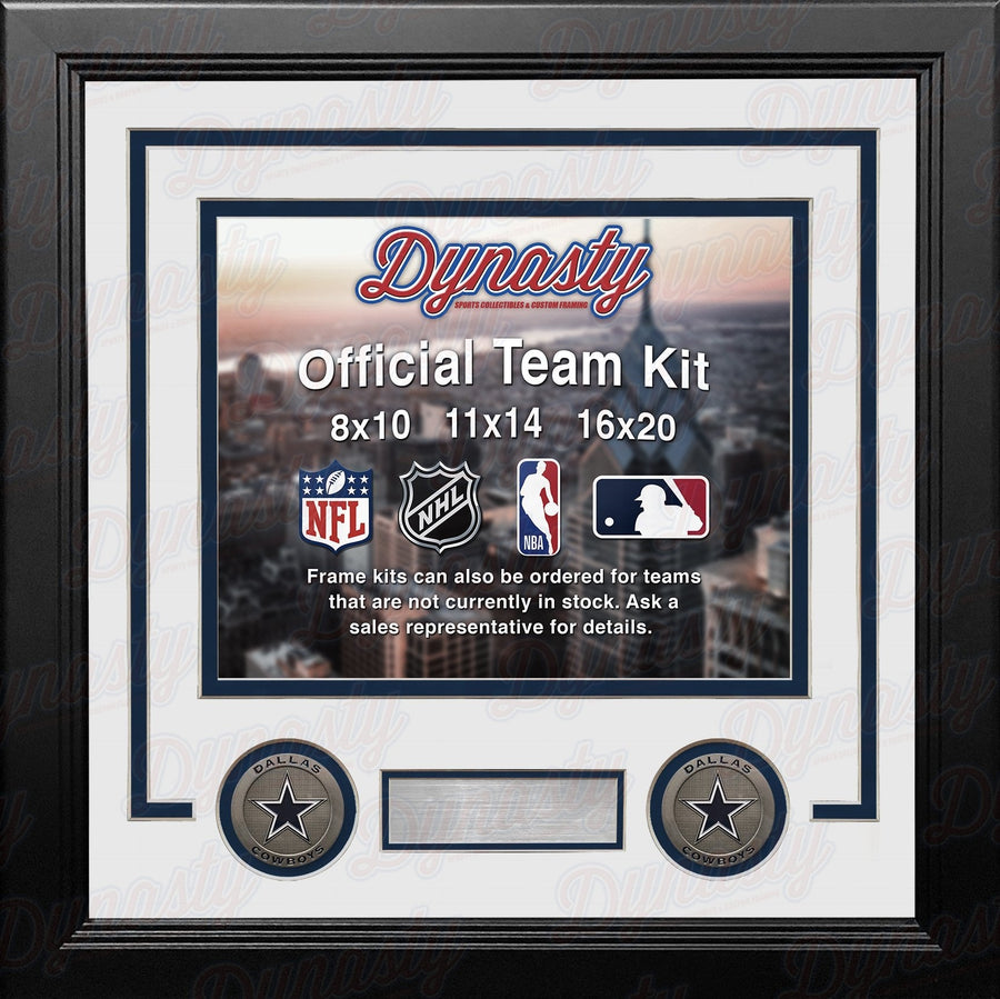 Dallas Cowboys Custom NFL Football 8x10 Picture Frame Kit (Multiple Colors)