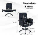Criss Cross Chair Adjustable Swivel Vanity Chair with 5-Position Armrests
