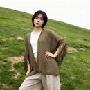 Crochet Back Tasseled Kimono | Bohemian Theme Cardigan Beachwear Cover-up