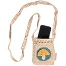 Crochet Mushroom Crossbody Bag | Boho Body Handbag | 8" x 8"