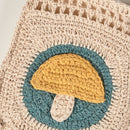 Crochet Mushroom Crossbody Bag | Boho Body Handbag | 8" x 8"