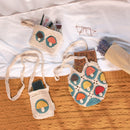 Crochet Mushroom Crossbody Bag | Boho Body Handbag | 8" x 8"