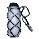 Cross Body Water Bottle Carrier in Black/Perla | Hands Free Portable Bottle Holder | Drinkware Accessories