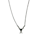 Crossed Swords ⚔️🖤⚔️ Necklace in Silver