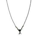 Crossed Swords ⚔️🖤⚔️ Necklace in Silver