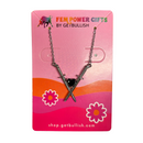 Crossed Swords ⚔️🖤⚔️ Necklace in Silver